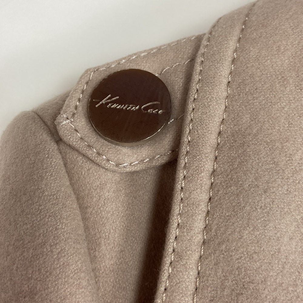 Kenneth Cole New York Wool Belted Zip Up & Down Snap Zip Full Length Trench Coat - Picture 4 of 16